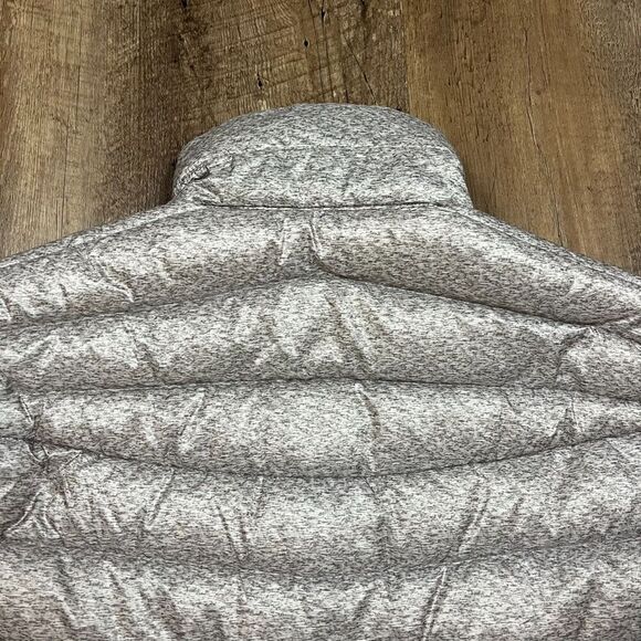 Lands' End Packable Down Puffer Jacket Heathered Brown Mock Neck Women's S - Picture 9 of 11